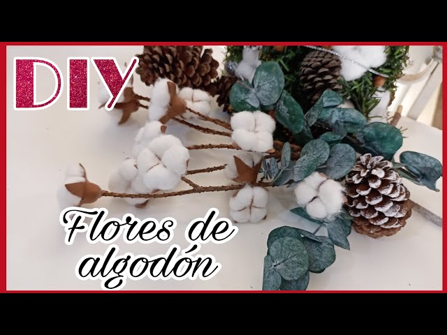 DIY Flores de algodón para tus Decoraciónes de Navidad 2023