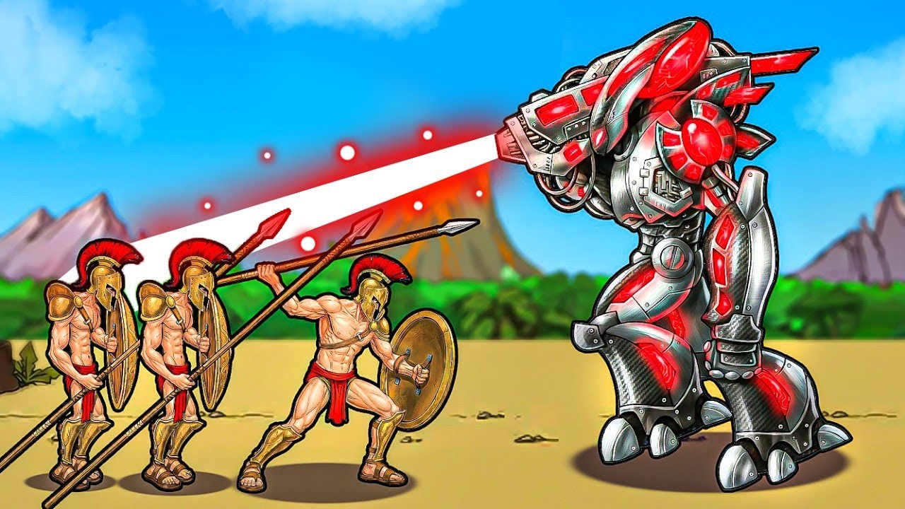 Tiến Hoá NGƯỜI LÍNH CỔ ĐẠI Lên CẤP ĐỘ  MẠNH NHẤT! Age of War