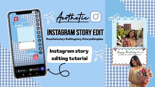  Aesthetic Cutout Instagram Story Editing Tutorial }birthday story edit ideas💗🎀  screenshot 3