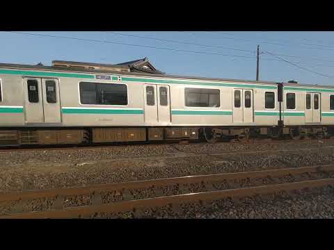 【ついでに夕方のE501系の通過場面を撮ってきた！】 大綱踏切 16時30分佐和駅発水戸行E501系K704編成通過シーン 2022年4月10日