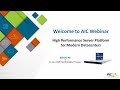 AIC Webinar High Performance Server Platform For Modern Datacenters Webinar AIC Webinar High Performance Server Platform For Modern Datacenters Webinar