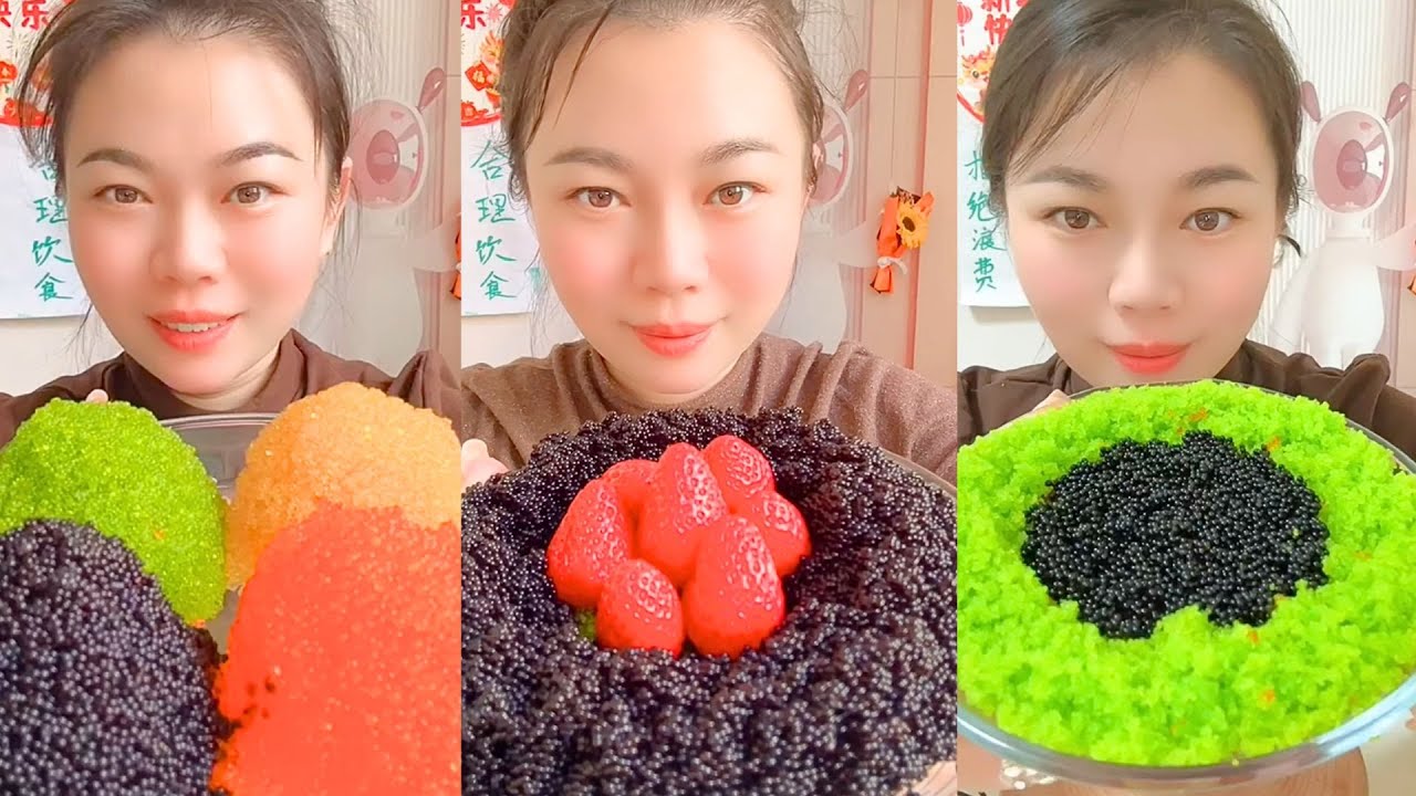 Homemade Chinese Fish Roe ASMR | Colorful Fish Eggs Eating | 