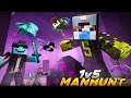I RECREATE YES SMARTY PIE 1V5 MANHUNT CLUTCHES IN MCPE🎮🔥