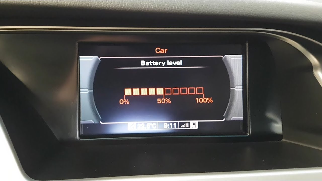 Audi A4 B8 - How to add battery gauge information display - YouTube