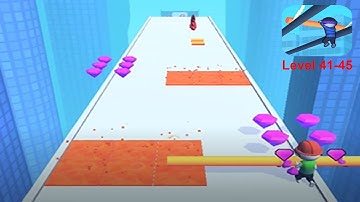 Roof Rails - Gameplay Level 41 to 45 | Watch Out for Gaps!