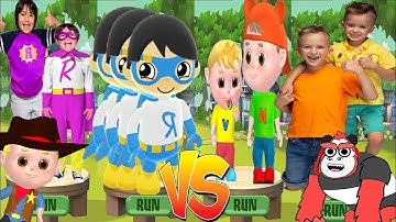 Tag with Ryan vs Vlad and Niki Run - Mystery Surprise Egg Search Video - All Characters Unlocked