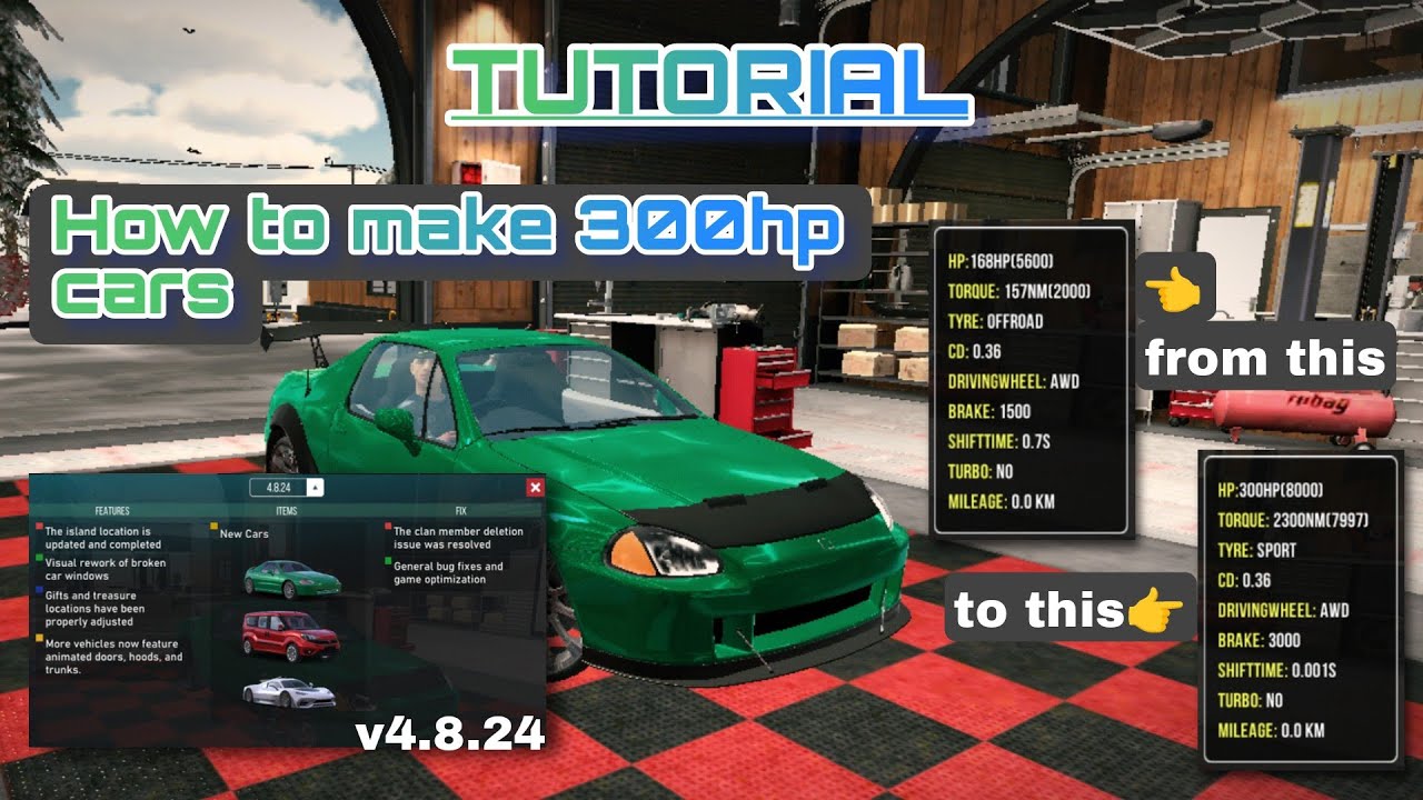Tutorial! How to make 300hp cars | Car Parking Multiplayer