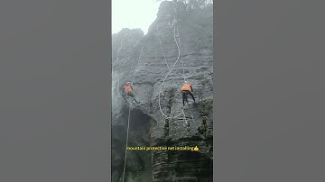 Rock mountain active protective net systems installing technique !