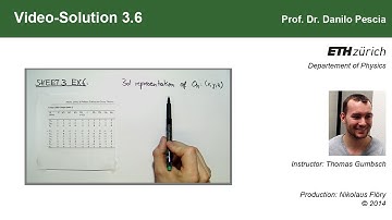 Group Theoretical Methods in Solid State Physics, Video-Solutions 3.6