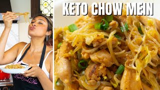 KETO CHICKEN CHOW MEIN! How To Make Keto Chow Mein & Keto Noodles