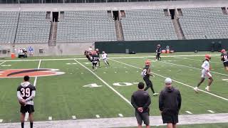 Joe Burrow over the middle to Ja'Marr Chase at Bengals Mini camp Tuesday