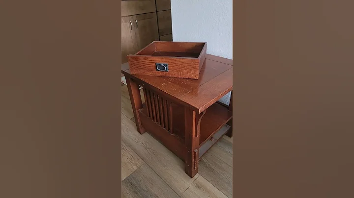 newest flip! Vintage Mission style side table 😎 #shorts #furnitureflip #diy