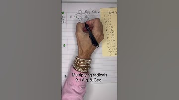 9.1 Alg. Multiplying radicals #squareroots #radicals