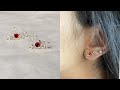 How to make small love word stud earrings/wire wrapped love word/cute ear studs for valentines day