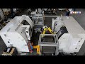 Robot cell with pallet changer based on Fanuc robot and two RAIS's CNC Lathe machines