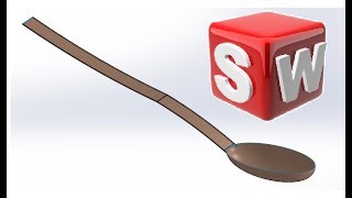 SolidWorks Tutorial How to make Spoon in SolidWorks