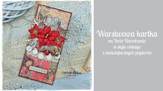 Świąteczna kartka vintage #altairart #cardmaking