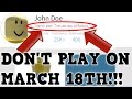 What Happens If U Play Roblox On March 18