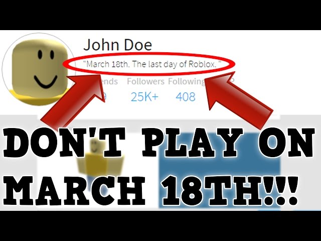 SolarDaily on X: Happy Roblox John Doe day (march 18th