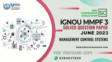 IGNOU MMPF 3 previous year Solved Question paper (JUNE 2023) | MMPF-003 | MBA | IGNOU Question paper