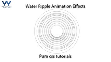 How To Create Water Ripple Effect Animation | Pure CSS Tutorials |