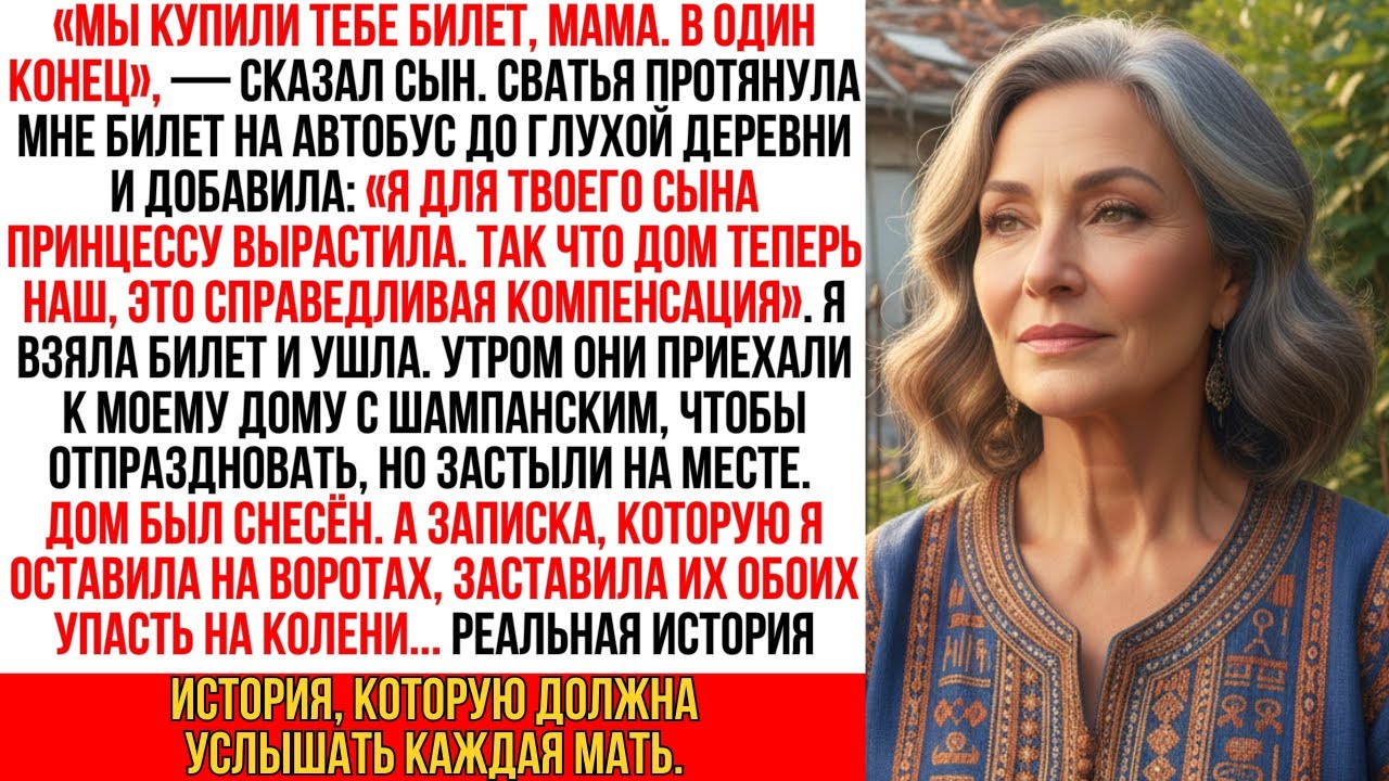 Сын со сватьей «подарили» мне билет в один конец в глухую деревню. Но к утру я приготовила сюрприз …