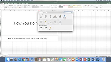 How to Install Developer Tab Excel 2016 Mac