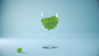 Cinema4D Animation | Grapes Dynamic Falling | Demo