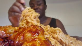 SPICY INDOMIE AND SPICY CHICKEN WINGS YUMMY #mukbang #highlights #eating