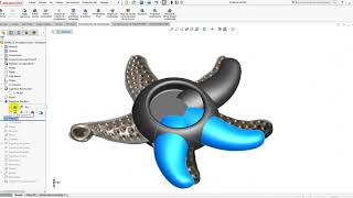 3D Model Starfish | soldiworks 2018 [Step by Step]