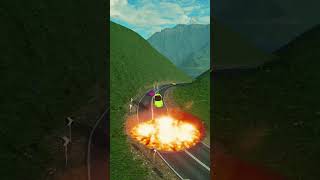 Colorful Cars vs Lava Pit #crashdrive #automobile #beamngdrive #beamngnoob #bunnybeamng