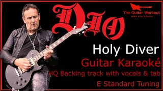 Dio - Holy Diver (HQ Backing Track with vocals \u0026 tab)