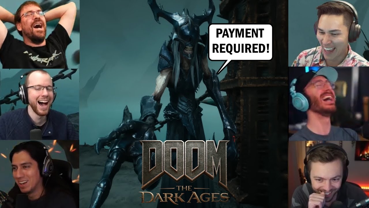Реакция стримеров на демона, просящего денег в DOOM: The Dark Ages