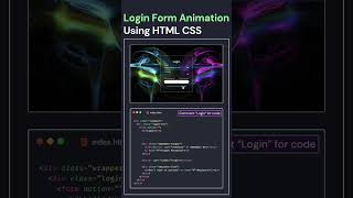 Animated Color Changing Login form using HTML CSS😨 Responsive Login form with Next Level Animation☠️