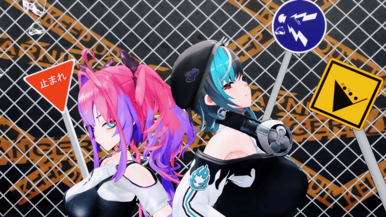 [MMDホロライブ]劣等上等/輪堂千速/綺々羅々ヴィヴィ/鏡音リンレン/黒子ちゃん