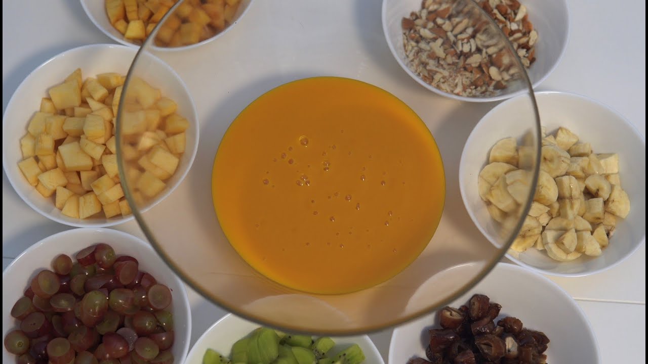 Fruit salad with ice cream /Mango dessert