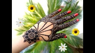 Latest Beautiful easy khaleeji arabic new gulf mehndi designs for hands tutorial for eid,diwali