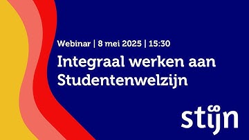Webinar Integraal werken aan studentenwelzijn - 8 mei 2025 (zonder ondertiteling)