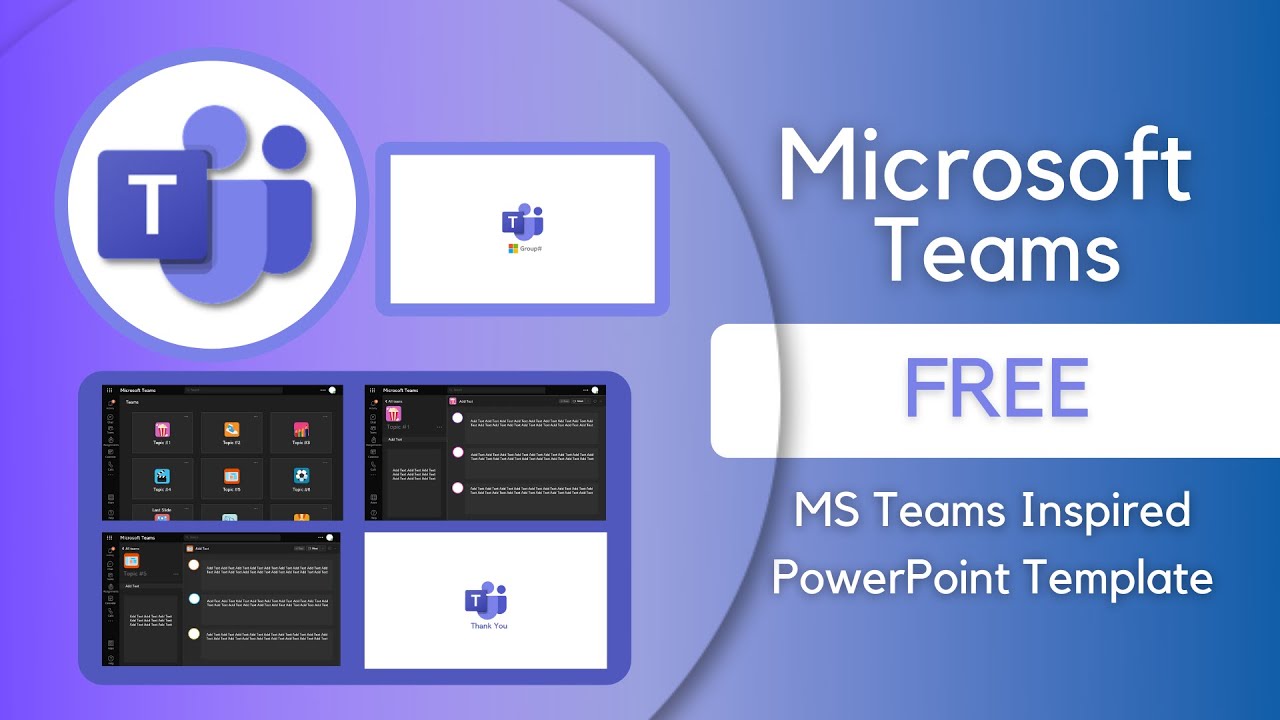 Microsoft Teams Inspired PowerPoint Template [ FREE ] | Claire
