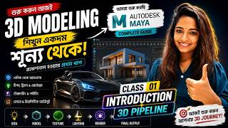 Maya Basic Tutorial || Class-01 || Introduction & 3D Animation Pipeline || 2026