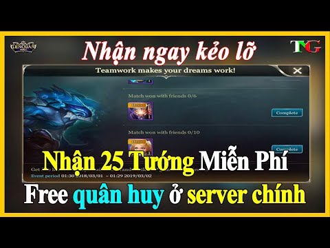 #1 Liên quân mobile Hướng dẫn cách nhận 25 Tướng Miễn Phí cùng Quân Huy Tại máy chủ chính thức Ấn Độ Mới Nhất