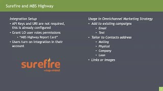 MBS Highway and Top of Mind's Surefire CRM Integration