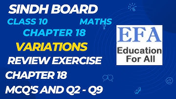 Ch 18 Review Exercise Class 10 Maths Sindh Board