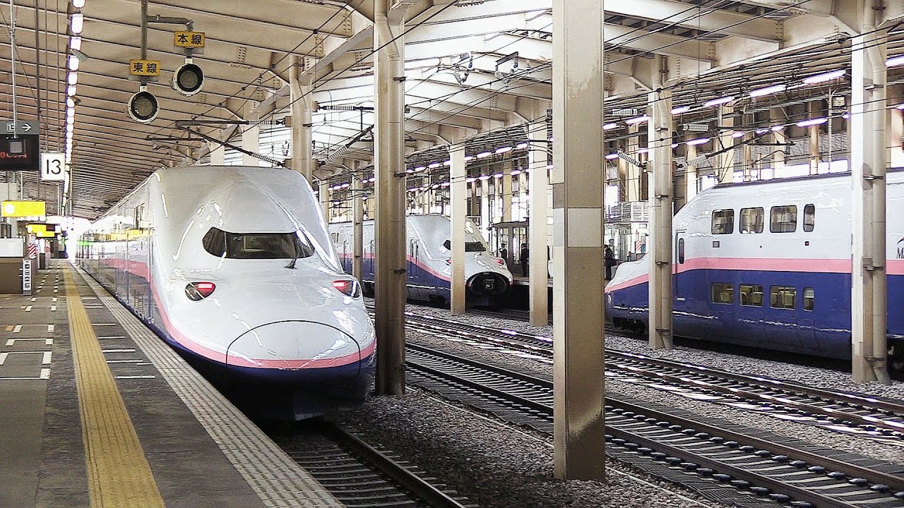 新幹線077＊朝の越後湯沢駅 後編＊E4系がいっぱい＊上越＊shinkansen