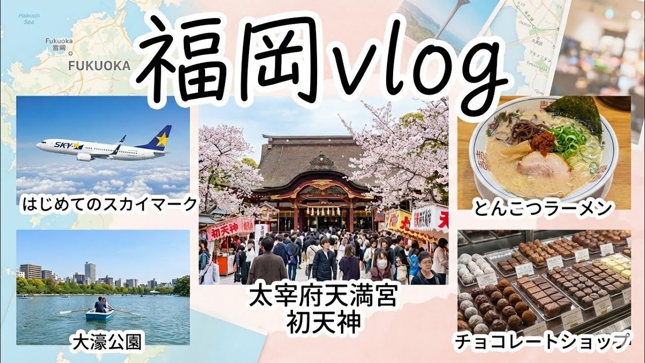 【初天神】冬の福岡博多vlog【ラーメン】
