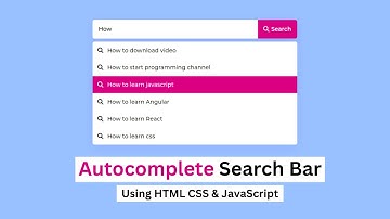 Build Autocomplete Search Bar Using JavaScript