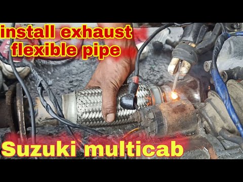 How to install flexible exhaust pipe || Suzuki multicab
