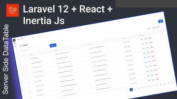 "Laravel 12 + React Inertia.js Server-Side DataTable | Full CRUD with React Table" Part -2