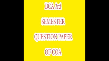 BCA 3rd SEMESTER QUESTION PAPER OF COA @computerarchitectureandorg2015