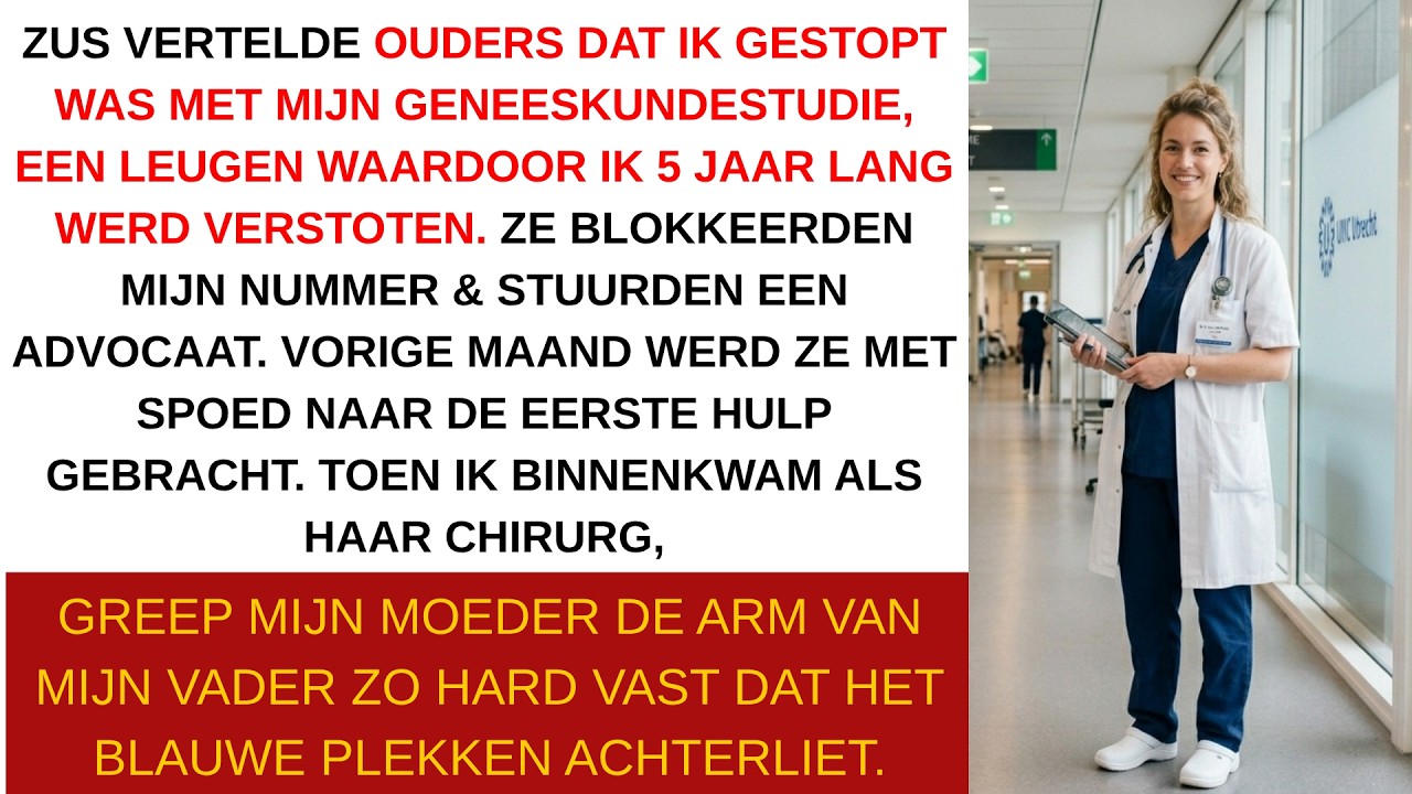 De pieper ging om drie uur 's nachts. Toen de brancard door de klapdeuren kwam, zag ik het gezicht van mijn zus Sanne. Vijf jaar eerder had zij mijn ouders verteld dat ik stopte met geneeskunde....